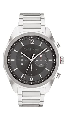 Calvin Klein Chronograph Quarz Uhr für Herren Kollektion CK Force mit Silbernes Edelstahlarmband - 25200264 im Sale